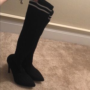 High rise sock bootie